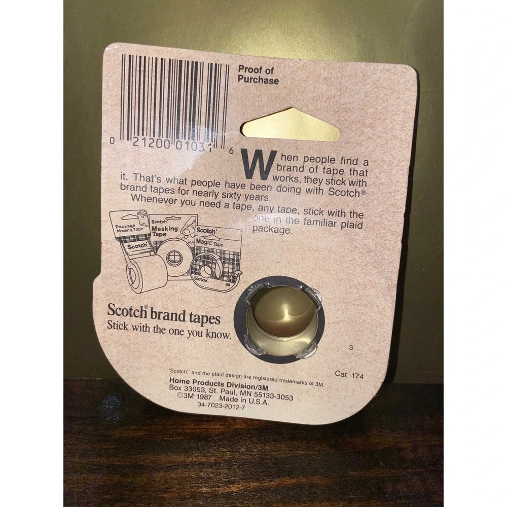 Vintage 3M Scotch‎ Transparent Tape 1/2 in. x 1100 in. 1988 Olympics Sponsor NOS